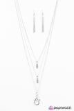 You Gotta Climb - White Lanyard - Paparazzi Accessories Lanyard Bedazzle Me Pretty Mobile Fashion Boutique