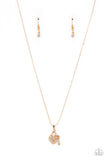 You Hold My Heart - Gold Necklace - Paparazzi Accessories Necklace Bedazzle Me Pretty Mobile Fashion Boutique