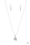 You Hold My Heart - White Necklace - Paparazzi Accessories Necklace Bedazzle Me Pretty Mobile Fashion Boutique