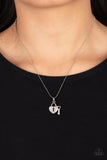 You Hold My Heart - White Necklace - Paparazzi Accessories Necklace Bedazzle Me Pretty Mobile Fashion Boutique
