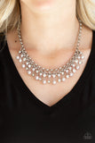 You May Kiss the Bride - Silver Necklace - Paparazzi Accessories Necklace Bedazzle Me Pretty Mobile Fashion Boutique