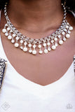 You May Kiss the Bride - White Necklace - Paparazzi Accessories Necklace Bedazzle Me Pretty Mobile Fashion Boutique