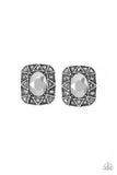 Young Money - Silver Post Earrings - Paparazzi Accessories Post Earrings Bedazzle Me Pretty Mobile Fashion Boutique