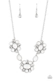 Your Chariot Awaits - White Necklace - Paparazzi Accessories Necklace Bedazzle Me Pretty Mobile Fashion Boutique