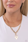 Your Number One Follower - Gold Necklace - Paparazzi Accessories Necklace Bedazzle Me Pretty Mobile Fashion Boutique