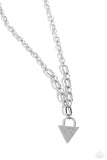 Your Number One Follower - White Necklace - Paparazzi Accessories Necklace Bedazzle Me Pretty Mobile Fashion Boutique
