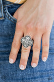 Your Royal Rogue-ness - Silver Ring - Paparazzi Accessories Ring Bedazzle Me Pretty Mobile Fashion Boutique