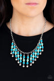 Your SUNDAES Best - Blue Necklace - Paparazzi Accessories Necklace Bedazzle Me Pretty Mobile Fashion Boutique