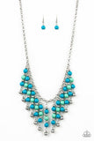 Your SUNDAES Best - Blue Necklace - Paparazzi Accessories Necklace Bedazzle Me Pretty Mobile Fashion Boutique