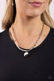 Youthful Yin and Yang - Black Necklace - Paparazzi Accessories Necklace Bedazzle Me Pretty Mobile Fashion Boutique