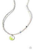 Youthful Yin and Yang - Green Necklace - Paparazzi Accessories Necklace Bedazzle Me Pretty Mobile Fashion Boutique