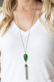 Zen Generation - Green Necklace - Paparazzi Accessories Necklace Bedazzle Me Pretty Mobile Fashion Boutique