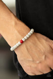ZEN Second Rule - Red Bracelet - Paparazzi Accessories Bracelet Bedazzle Me Pretty Mobile Fashion Boutique