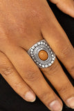 ZEN To One - Brown Ring - Paparazzi Accessories Ring Bedazzle Me Pretty Mobile Fashion Boutique