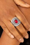 ZEN To One - Red Ring - Paparazzi Accessories Ring Bedazzle Me Pretty Mobile Fashion Boutique