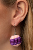 Zest Fest - Purple Earrings - Paparazzi Accessories Earrings Bedazzle Me Pretty Mobile Fashion Boutique