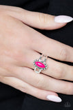 Zest Quest - Pink Ring - Paparazzi Accessories Ring Bedazzle Me Pretty Mobile Fashion Boutique