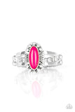 Zest Quest - Pink Ring - Paparazzi Accessories Ring Bedazzle Me Pretty Mobile Fashion Boutique