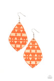 Zimbabwe Zoo - Orange Earrings - Paparazzi Accessories Earrings Bedazzle Me Pretty Mobile Fashion Boutique