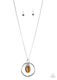 Zion Zen - Brown Necklace - Paparazzi Accessories Necklace Bedazzle Me Pretty Mobile Fashion Boutique
