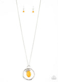 Zion Zen - Yellow Necklace - Paparazzi Accessories Necklace Bedazzle Me Pretty Mobile Fashion Boutique