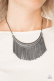 Zoo Zone - Black Necklace - Paparazzi Accessories Necklace Bedazzle Me Pretty Mobile Fashion Boutique