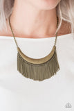 Zoo Zone - Brass Necklace - Paparazzi Accessories Necklace Bedazzle Me Pretty Mobile Fashion Boutique